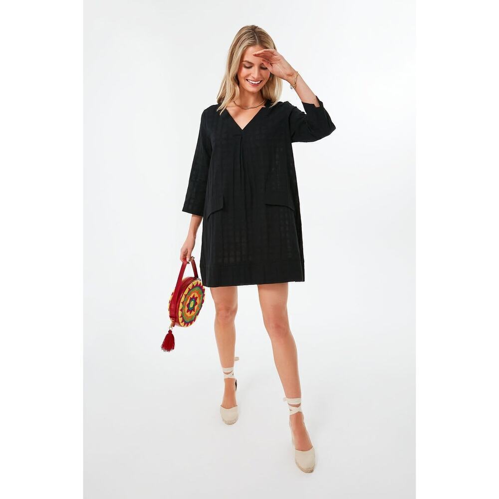 POMANDER PLACE Black Mini Carolina Caftan Size L NWT Retail $78 Tuckernuck